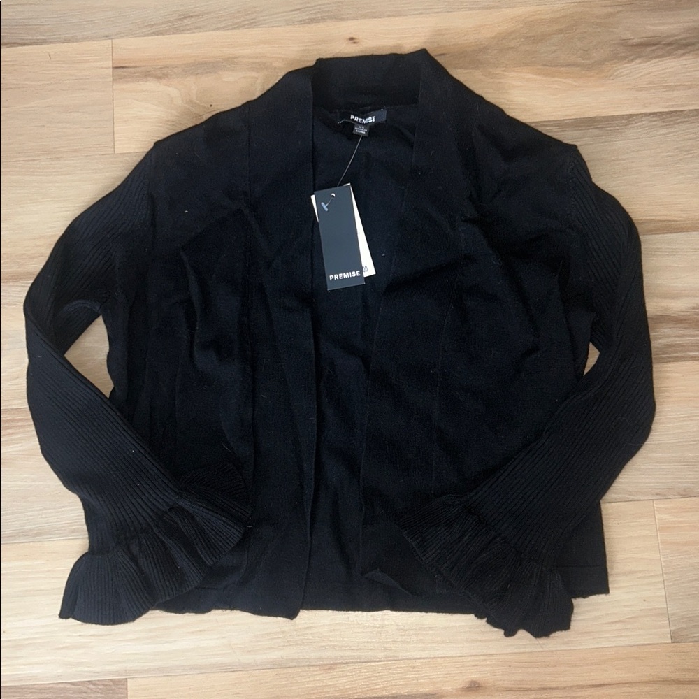 NWT Premise Black Short Cardigan